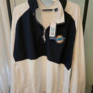 NWT Men's Miami Dolphins Quarter-Zip Jacket size 3XL